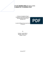 Efficacy of Tahong Shells (Perna Viridis) As Inhibitor To Banana Fruit