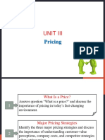 Unit Iii: Pricing