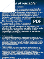 Kinds of Variable