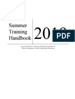 Summer Training Handbook 2019