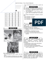 Simulado 5 - (3º Ano E.F - Ciências) - (Blog Do Prof. Warles)