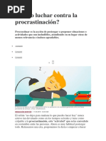 Cómo Luchar Contra La Procrastinación