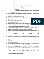 Kendriya Vidyalaya No.2 Indore Class Xii Physics Assignment For Summer Vacation 2019-20 Electrostatics