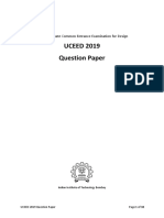 UCEED 2019 Question Paper: Undergraduate Common Entrance Examination For Design