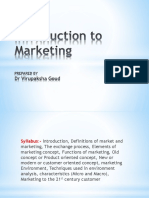 MARKETING MANAGEMENT - 1st Unit - Introduction To Marketing