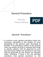 General Procedure: Advocate Prakash Maharjan