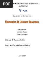 Trabajo Práctico Sistemas de Representación - Elementos de Uniones Roscadas