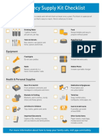 Be Prepared Emergency Checklist