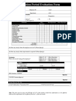 Probation Period Evaluation Form