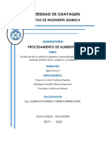 Informe - Alimentos - Ingeniería Química