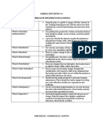 Cornell Note Entry # 6 Curriculum Implementation & Models