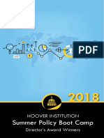 Hoover Institution 2018 Summer Policy Boot Camp Director's Award