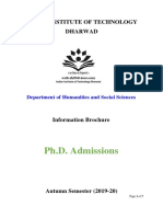 Ph.D. Admissions: Indian Institute of Technology Dharwad