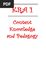 Content Knowledge and Pedagogy