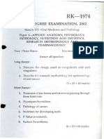 MDS Oral Medicine Question Papers 2002