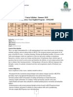 Course Card - Engl005 - Summer - 2019