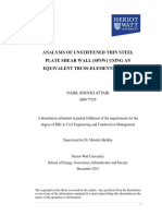 Analysis of Unstiffened Thin Steelplate Shear Wall (SPSW) Using Anequivalent Truss-Elements Model