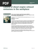 Control of Diesel Emissions in The Workplace HSG187 HSE