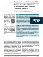 Study of Glutathione Peroxidase GPX Activity Among Betel Quid Chewers of Indian Population