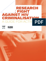 Using Research in The Fight Against HIV Criminalisation - A Guide For Activists