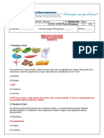 Simulado Avaliação Parcial Gabarito - Biologia 9º Ano