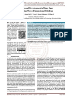 Design and Development of Spur Gear by Using Three Dimensional Printing