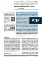 Understanding The Need of Implementation of Lean Techniques in Manufacturing Industries A Review