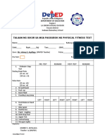 Physical Fitness Test Form-Kto12