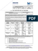 Plan de Gestión de La Calidad