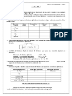 Repaso Expresiones Algebraicas