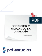 Definición y Causas de La Disgrafía