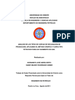 Analisis de Los Tipos de Curvas de Declinacion de Produccion