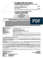 Proclamation of Sale: Public Auction