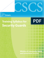 Training Syllabus For Security Guards