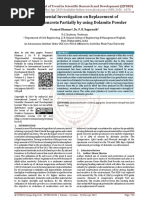 Experimental Investigation On Replacement of Cement in Concrete Partially by Using Dolamite Powder