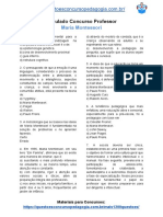 Simulado Concurso Professor - Maria Montessori