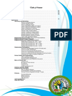 Sample BRIGADA ESKWELA Table of Contents