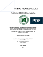 Obesidad y Cesárea de Emergencia Como Factores de Riesgo Asociados A Infección de Sitio Quirúrgico en Cesareadas Del Hospital Vitarte, Periodo 2009-2015