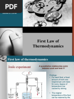 First Law and Energy Balances