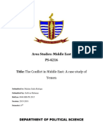 Area Studies: Middle East PS-4216 Title: The Conflict in Middle East: A Case Study of