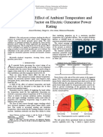 Analyzing The Effect of Ambient Temperature and Loads Power Factor On Electric Generator Power Rating