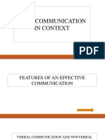 Oral Communication in Context