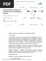 Ensayo Enfoques Cualitativos y Cuantitativos de La Investigación Científica PDF