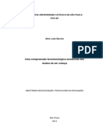 Uma Compreensão Fenomenológico-Existencial Dos Modos de Ser Criança (Dissertação PDF