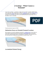 Tsunami Geology - What Causes A Tsunami?: Subduction Zones Are Potential Tsunami Locations