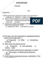 Questionnaire On Performance Appraisal-2