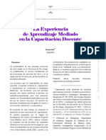 La Experiencia de Aprendizaje Mediado en La Capacitación Docente