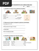 Avaliação Diagnóstica - Ensino Médio - Sugestão 3