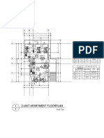 A D B C: 2-Unit Apartment Floorplan 1 1