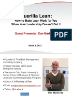 Guerilla Lean:: How To Make Lean Work For You When Your Leadership Doesn't Get It